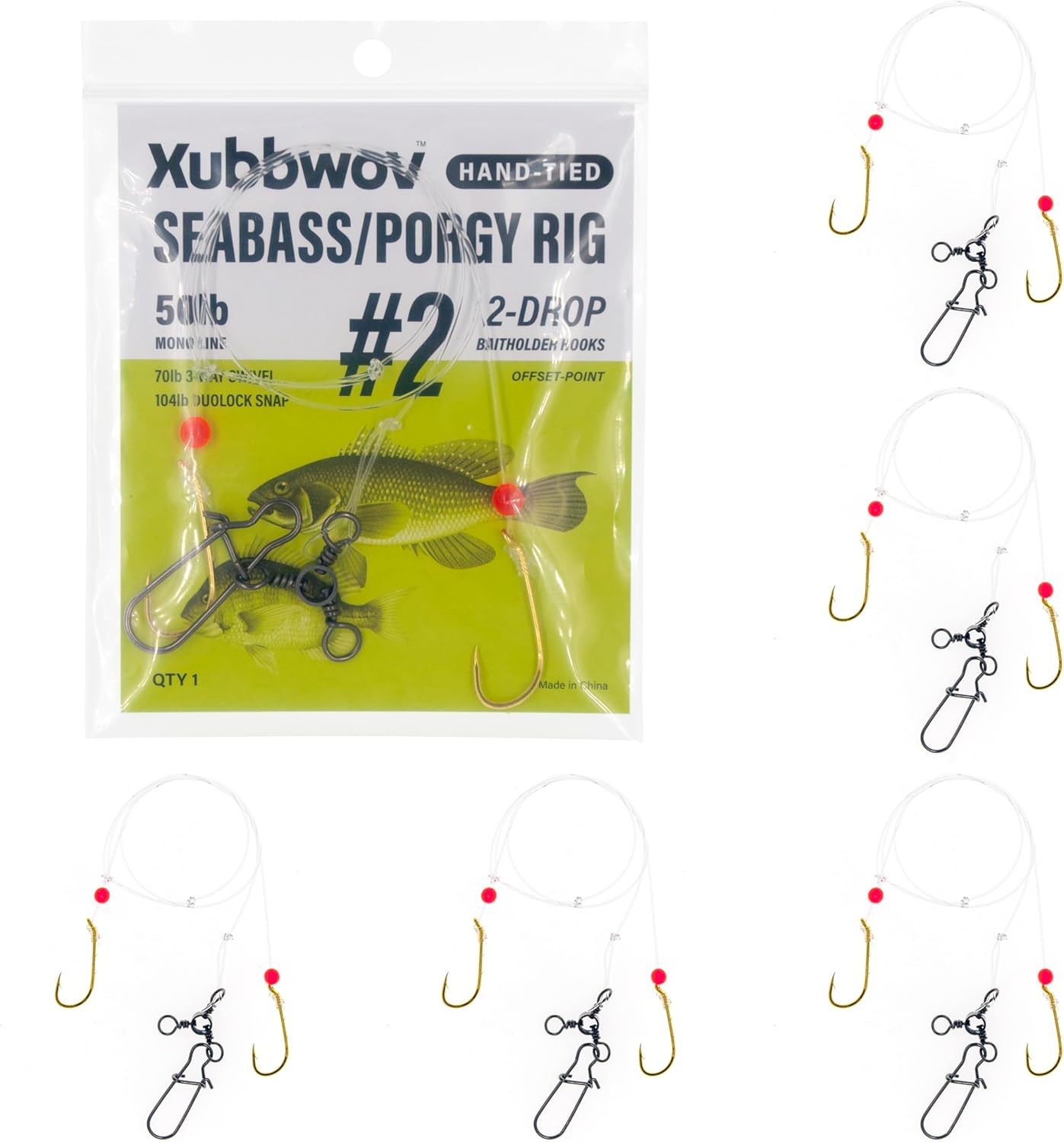 Seabass/Porgy Rig 6-Pack Hand-Tied #2